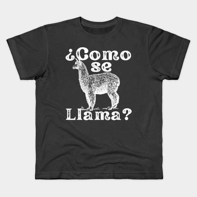 Como Se Llama Funny Vintage Style Spanish Language Kids T-Shirt by DetourShirts